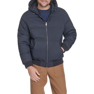 Levi's Quilted Puffer Hoodie Bomber Jacket in Navy at Nordstrom Rack, Size Xx-Large