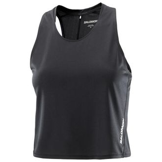 Salomon Sense Aero Short Tank Laufshirt f&uuml;r Damen | schwarz/grau
