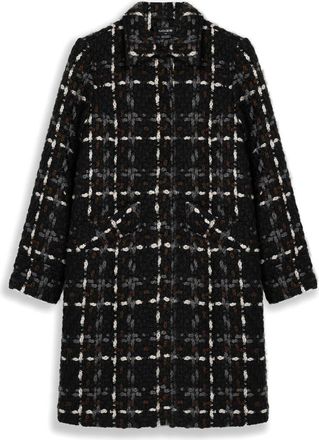 Noize Bouclé Longline Coat in Black Combo at Nordstrom Rack, Size X-Small