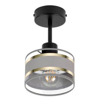 OEM L&aacute;mpara De Techo Negra Con Pantalla, Metal Industrial, 1xe27, Iluminaci&oacute;n Led Moderna Para Sal&oacute;n, Cocina, Dormitorio, Habitaci&oacute;n Infantil, Loft
