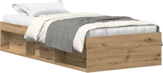 vidaXL Estructura De Cama Sin Colch&oacute;n Madera De Ingenier&iacute;a Roble Vidaxl