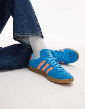 adidas Originals Hamburg - Sneakers blu e arancioni