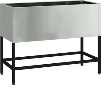 vidaXL Vidaxl - Jardinera Elevada Plateado 60 X 26 X 45 Cm Acero Galvanizado