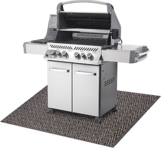 RugsX Rugsx - Magnus 1951 Estera Protectora Para Parrilla Para Terraza, Exterior - Beige Beige 100x200 Cm