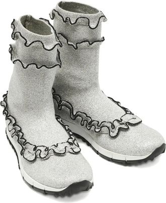 Jimmy Choo London Sneakers Eugene con ruches - Grigio