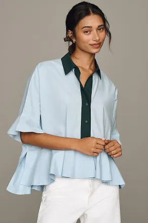 Essentiel Kaylee 100% Cotton Peplum Blouse