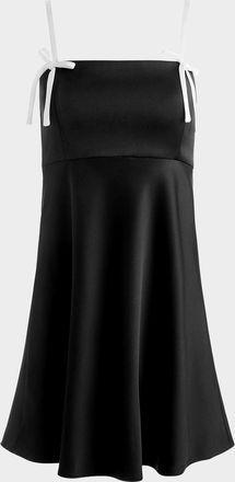 Alice & Olivia Morgan Babydoll Bow Detail Mini Dress