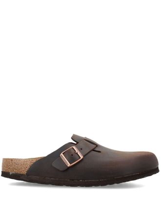 Birkenstock Sandali Boston in pelle - Marrone
