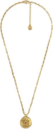 Goossens Talisman Astro Gemini necklace - unisex - 24kt Gold Plate/Brass/Garnet - One Size