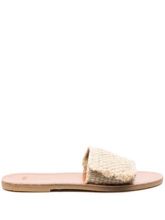 N°21 woven jute flat sandals - Neutrals