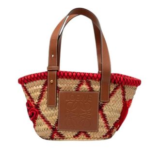 Loewe Pre-owned Embroidered Raffia Tote - Dames - Vintage Shopper - Veelkleurig - ONE Size - Leer - Vintage