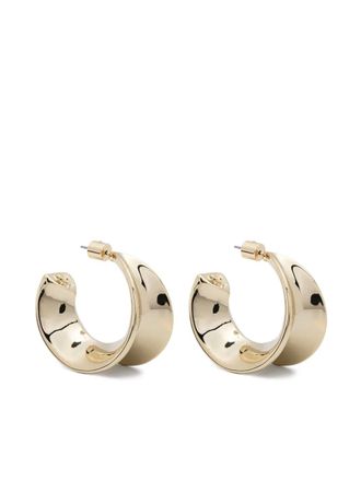 Patrizia Pepe Waves half-hoop earrings - Gold