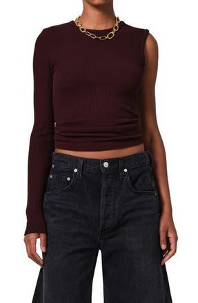 Citizens Of Humanity Fellina Rib One-Sleeve Sweater in Burgundy at Nordstrom Rack, Size X-Large