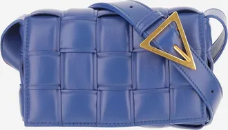 Bottega Veneta Womens Padded Cassette Bag Navy Lambskin Shoulder