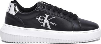 Calvin Klein Black Minimalist Leather Low-Top Sneakers