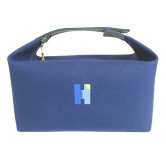 Herm&egrave;s Pre-owned Katoenen Handtas - Dames - Pre-owned - Blauw - Maat: ONE Size Katoen