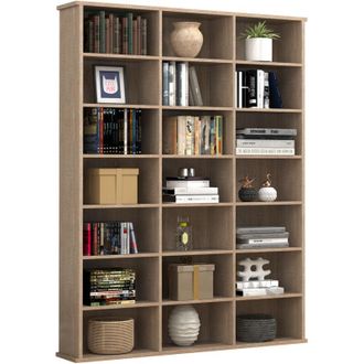 ebuy24 VCM Madera CD DVD Estante Librería Media Estante Sala Divisor Decoración Estante Megosa M (Roble Sonoma)