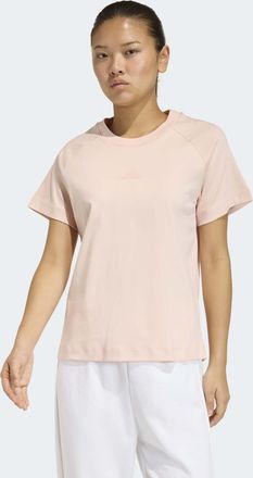 adidas T-Shirt ADIDAS SPORTSWEAR SOFT LUXUS, Damen, Gr. XXL, blush pink, Obermaterial: 100% Baumwolle, Rundhals, Shirts T-Shirt