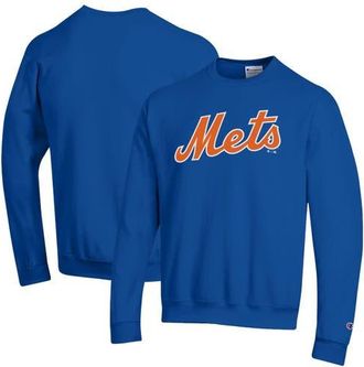 Champion Mens Champion Royal New York Mets Powerblend Wordmark Sweatshirt at Nordstrom, Size Large