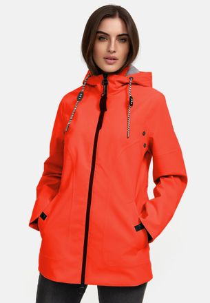 Manisa Regenjacke MANISA, Damen, Gr. 42, orange (mandarin), Obermaterial: 100% Polyester. Futter: 100% Polyester, unifarben, regular fit h&uuml;ftbedeckend, ohne 