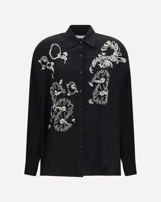 Dries Van Noten Camicia Casia con strass Woman M