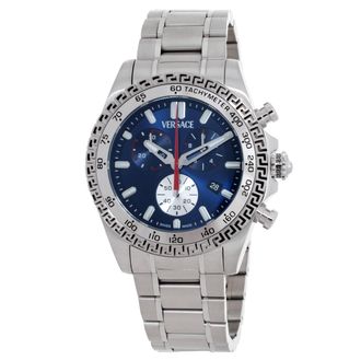 Versace Chrono X Quartz Blue Dial Mens Watch VE9K00324