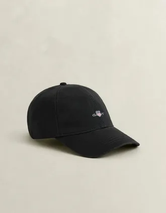 GANT Mens GANT Mens Shield Logo Cotton Twill Cap - 5 Black - Size: ONE size
