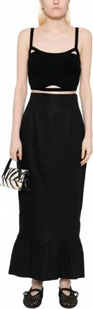 Possé Matilda Column Skirt In Black