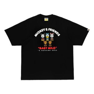 A Bathing Ape x Disney Mickey & Friends Baby Milo Relaxed Fit T-Shirt Black 0ZXTEM918101Q-BLK