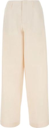 Philosophy di Lorenzo Serafini Wijde broek - Dames - Wijde Broeken - Wit - 2XS - Linnen - Broeken