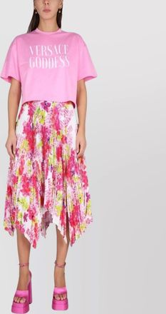 Versace pleated skirt elastic waistband