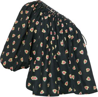 Zadig&Voltaire heart-print one-shoulder top - Black