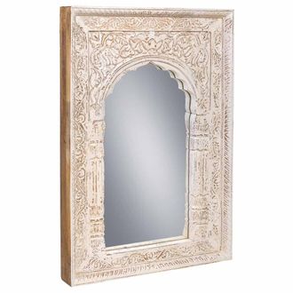 Wanderlust Deco Wanderlust Deco - Espejo De Madera Y Cristal Blanco 60x6x87
