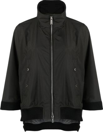 Moorer zip-up jacket - women - Cotton/Polyester/Polyamide - 46 - Black