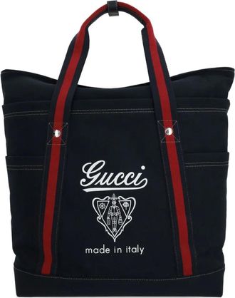 Gucci Shopper met wapenschildprint - Blauw