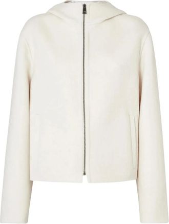 Fendi Blouson FF Dubbel Wol - Dames - Sweatshirts & Hoodies - Wit - Maat: S Wol