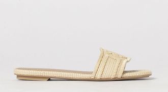 Emporio Armani Sandalo in rafia con logo ricamato