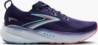 Brooks Womens Glycerin Gts 22 Running Shoes In Blue Ribbon/dianthus/peacoat
