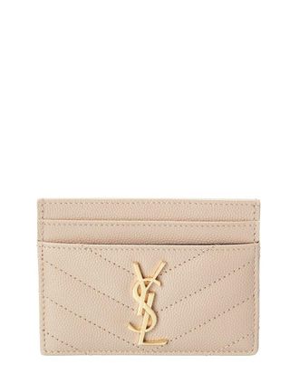 Saint Laurent Monogram Matelasse Leather Card Holder