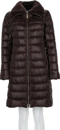 Herno Long Quilted Flared Down Jacket