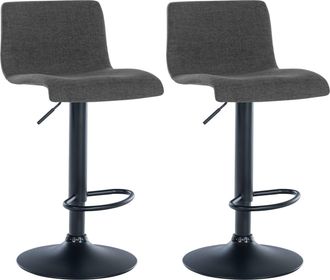 Clp Clp - Set De 2 Taburetes De Bar Branford Gris Oscuro Tela