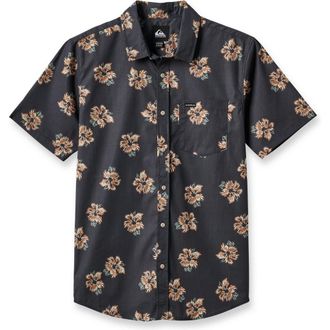 Quiksilver Wailua Classic Fit Floral Short Sleeve Button-Up Shirt in Phantom at Nordstrom Rack, Size Xx-Large