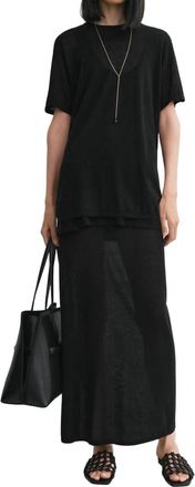 Toteme Knit Oversized Tee In Black