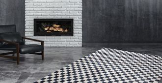 Kayoom Lederteppich »Rocket 210« rechteckig 8 mm Höhe Patchwork-echtes Leder-Fell, Wohnzimmer