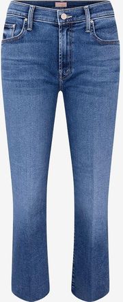 Mother Jeans mit geradem Bein aus Baumwolle The Mid Rise Rambler Zip Ankle Fray