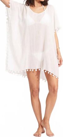 Seafolly Amnesia Kaftan Coverup In White