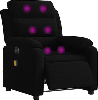 vidaXL Vidaxl - Sill&oacute;n Reclinable De Masaje El&eacute;ctrico Terciopelo Negro