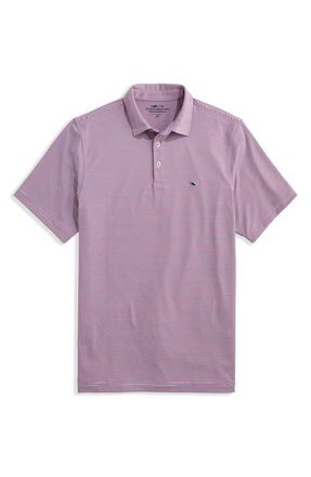 Vineyard Vines Anegada Stripe Sankaty Performance Polo in White/Red/Moonshine at Nordstrom, Size Xx-Large