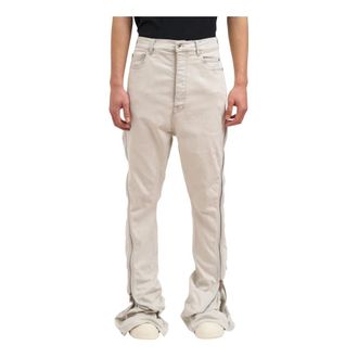 Rick Owens Flared Jeans, male, Beige, Size: W32 Bolan Bootcut Jeans