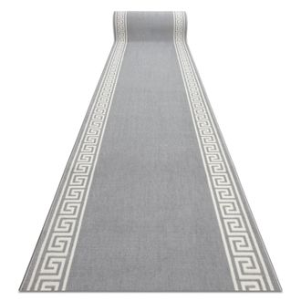 RugsX Rugsx - Alfombra De Pasillo Bcf Morad Grek Griego Gris 100 Cm Grey 100x110 Cm
